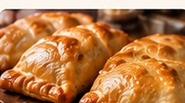 Golden baked empanadas